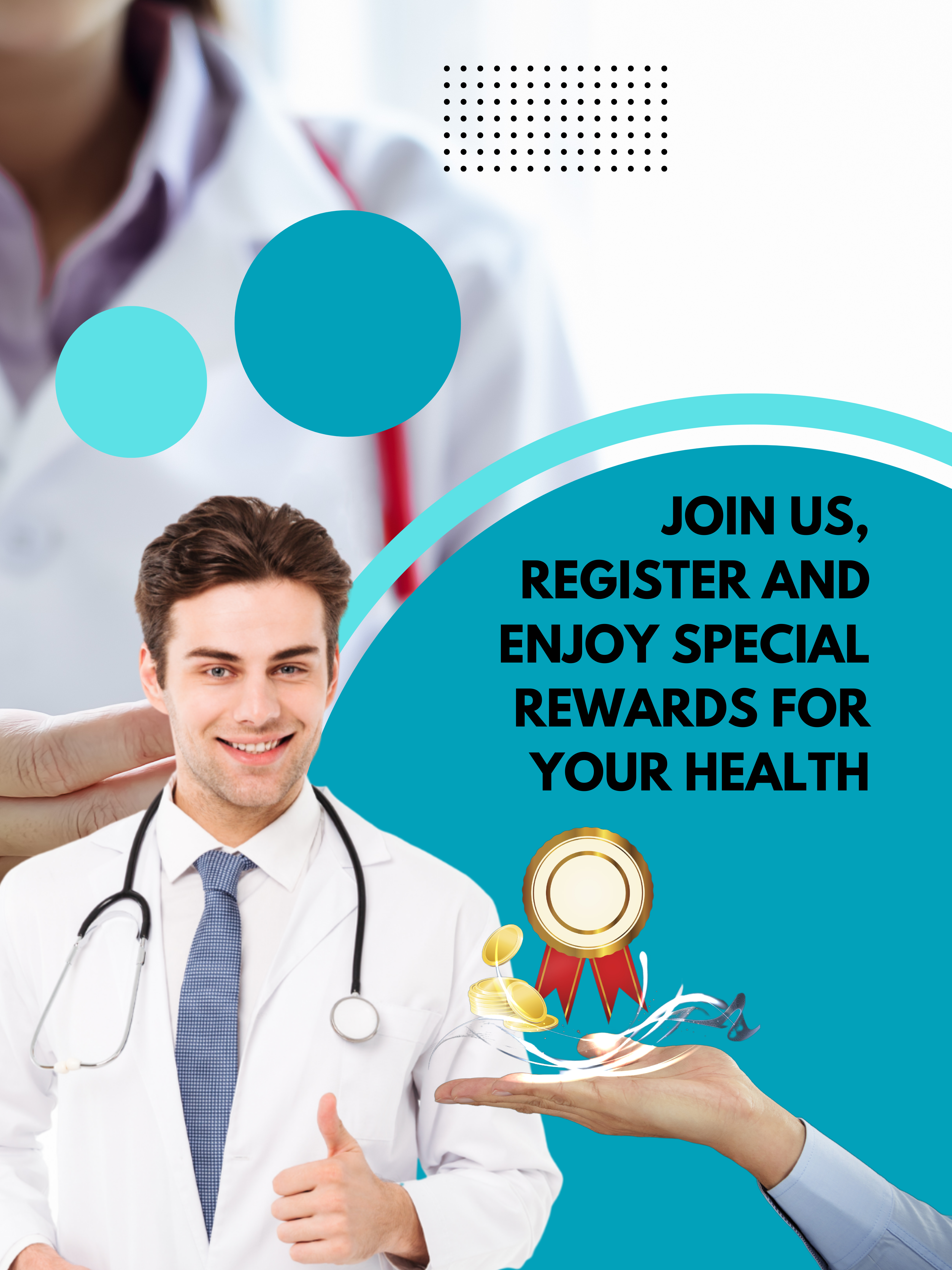 “Join us, register, and enjoy special rewards for your health!”